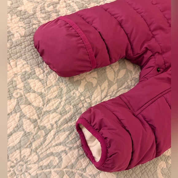 Purple/Pink Hooded Baby Snowsuit Parka Puffer Suit 6-12 Months